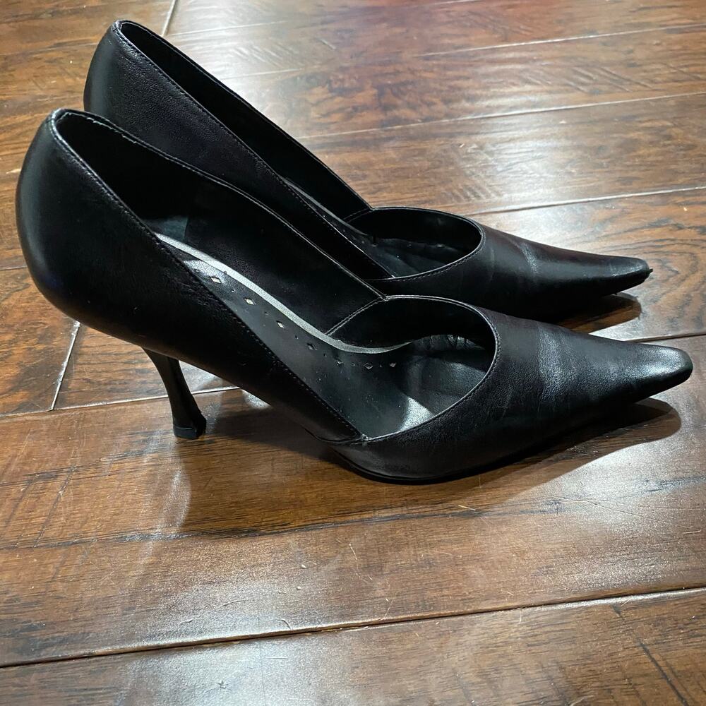 Vintage Y2K BCBGirls Womens 9B Katchen-K Black Kid High Heel Pumps Shoes